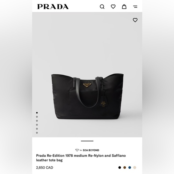 Vintage Prada black nylon Tessuto medium tote bag - Picture 3 of 8